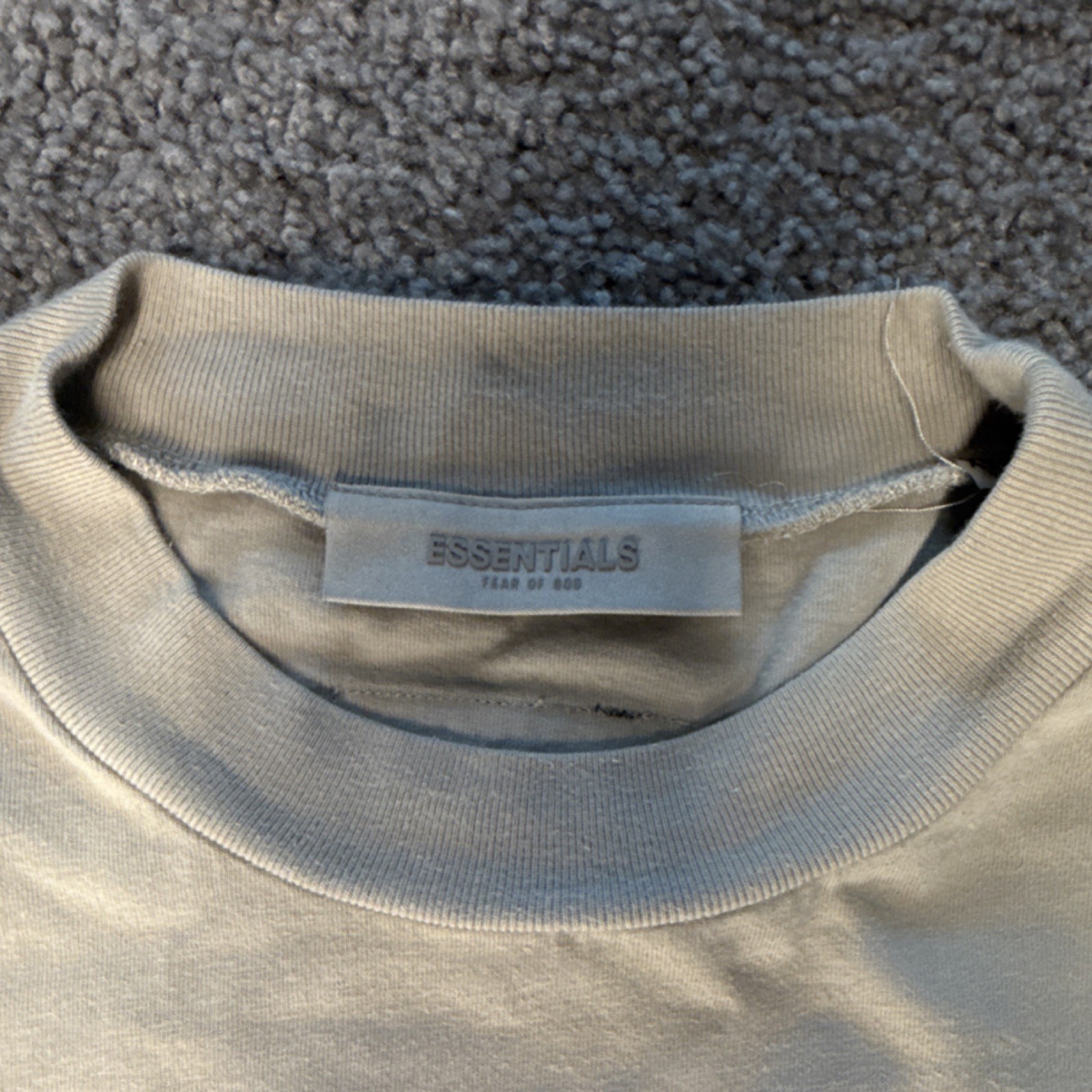 Essentials Fear of God ESSENTIALS Beige Logo Crew Neck Cotton Jersey Tee XXS gallery