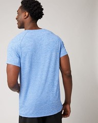 Cool Men’s Active T-Shirt | Raglan Short Sleeve | Quick Dry | Anti-Odor, Blue…