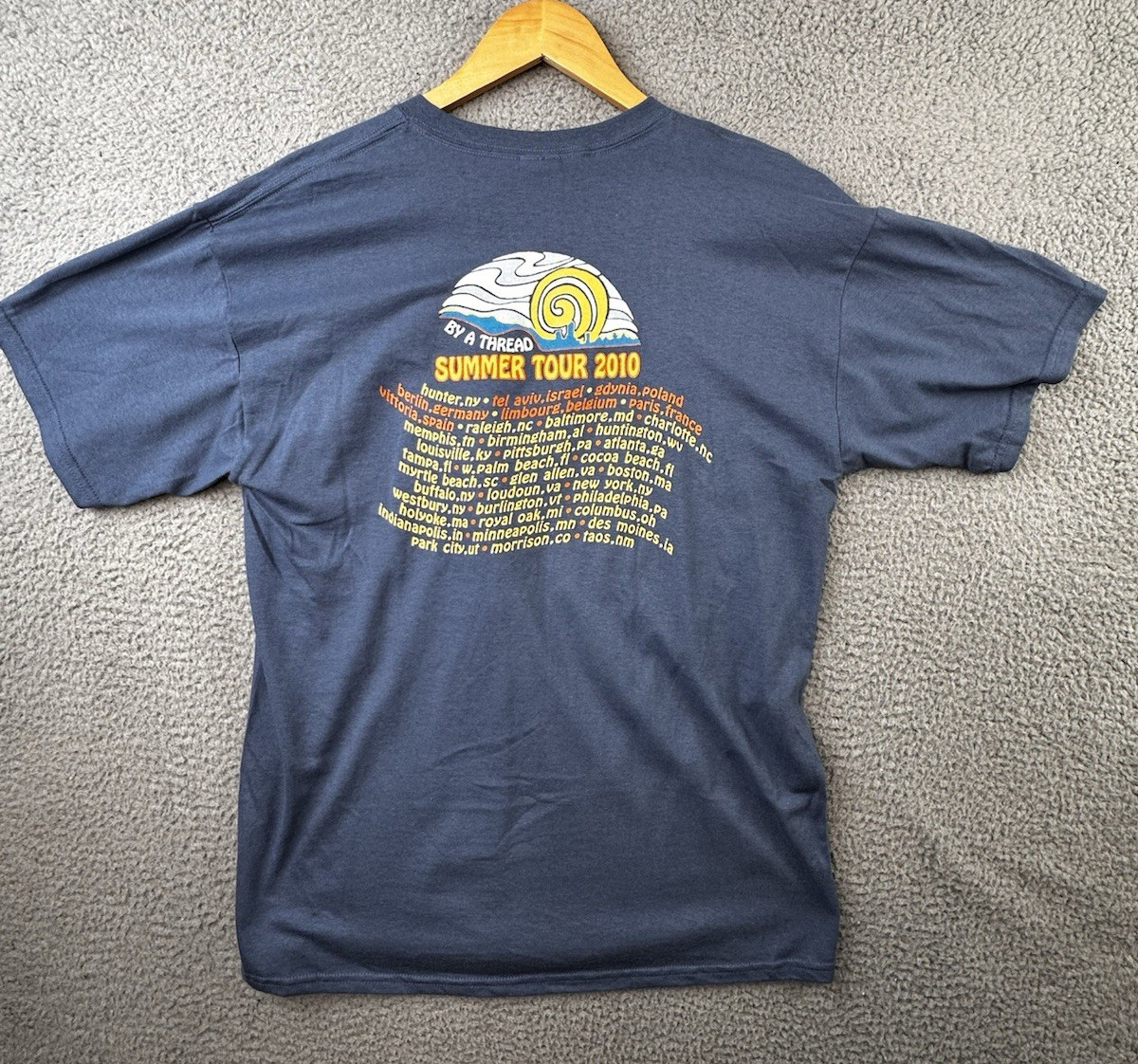 Govt Mule Concert T-Shirt By A Thread Summer 2010 Tour Adult Large Blue gallery
