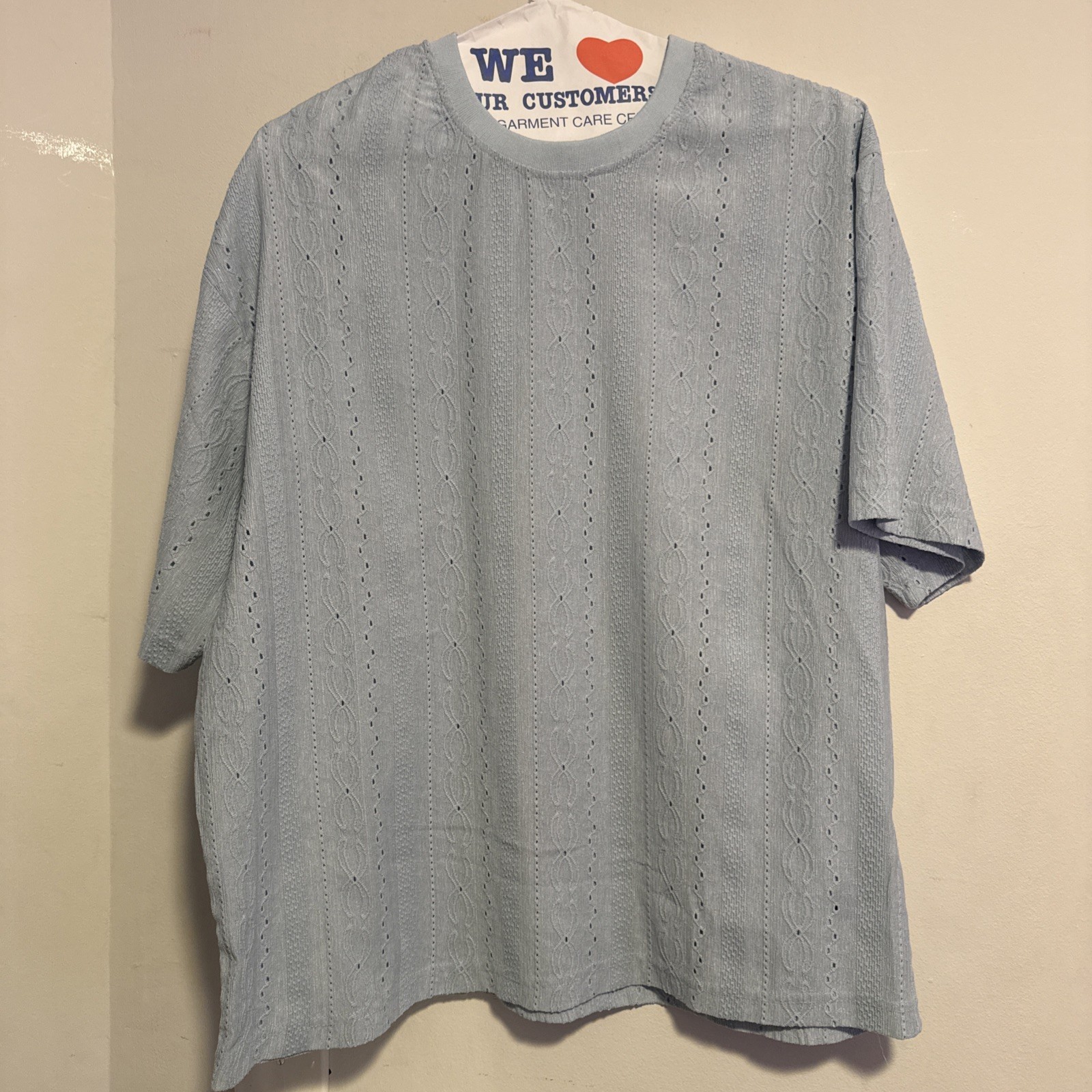 Dry Social Club Shirt Drop Sleeves Boxy Fit Bleu Shirt gallery