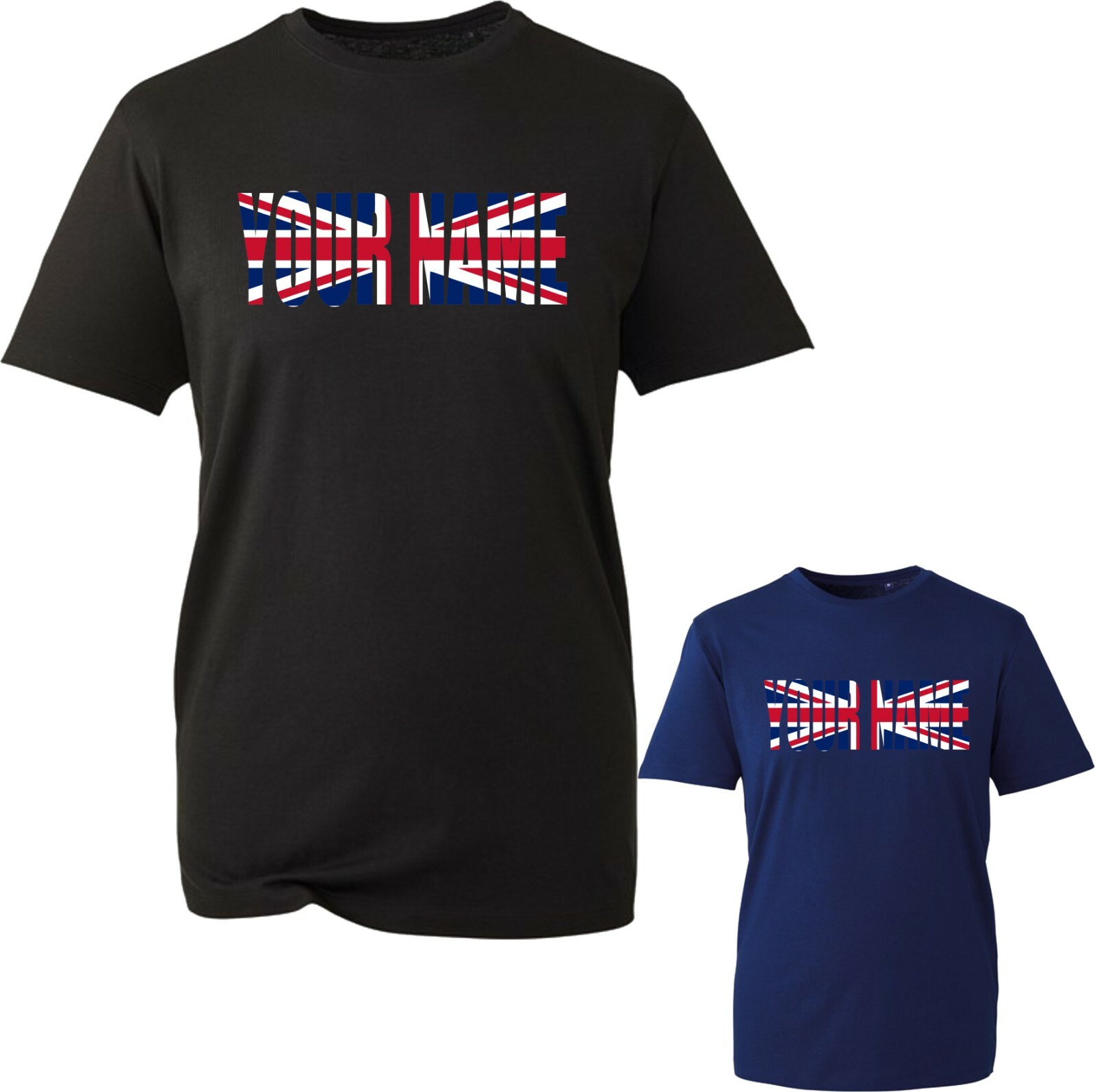 Personalised Your Name British UK Flag T-Shirt United Kingdom Country Love Gifts gallery