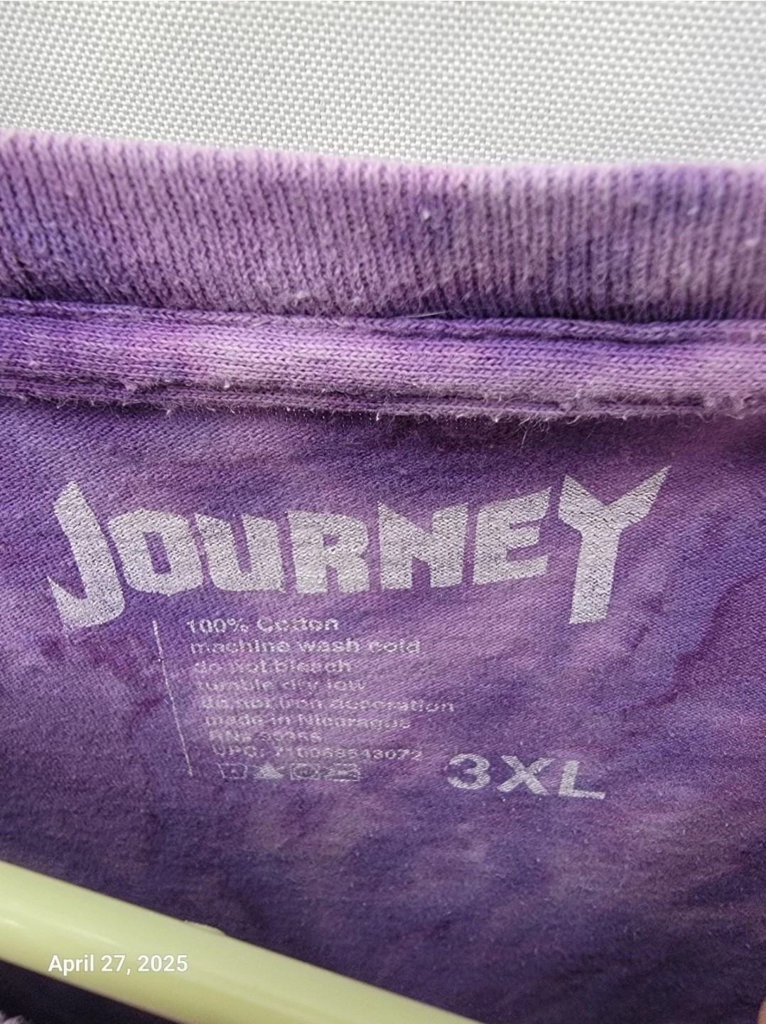 JOURNEY '79 Tour GRAPHIC T-Shirt Size 3XL TIE DYE Short Sleeves BAND Crew ROCK gallery