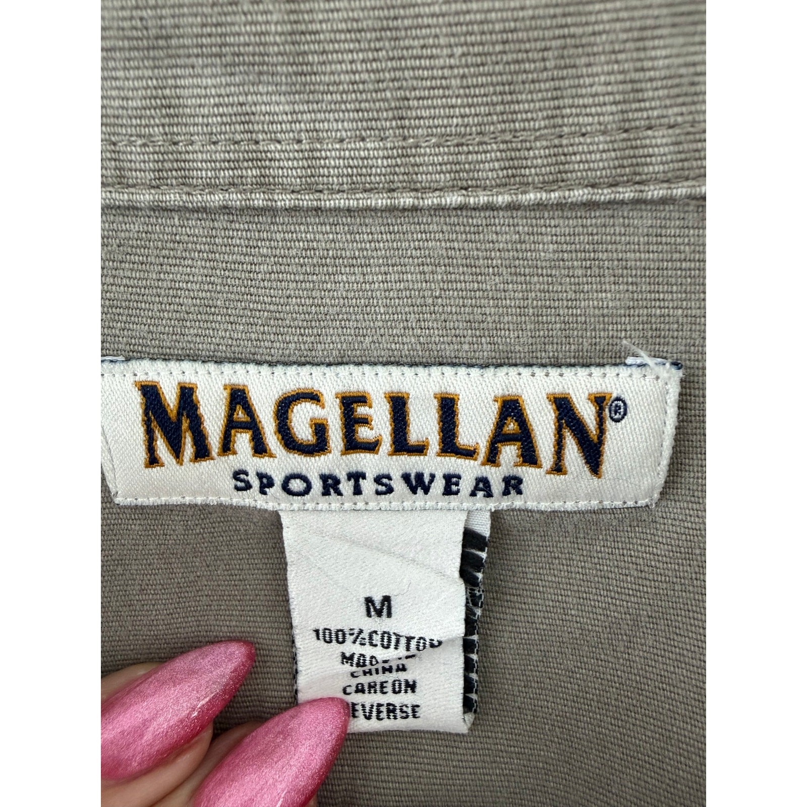 *CABELA'S MAGELLAN* Shortsleeve Camping Shirt Versatile Outdoor Khaki Men Size M gallery