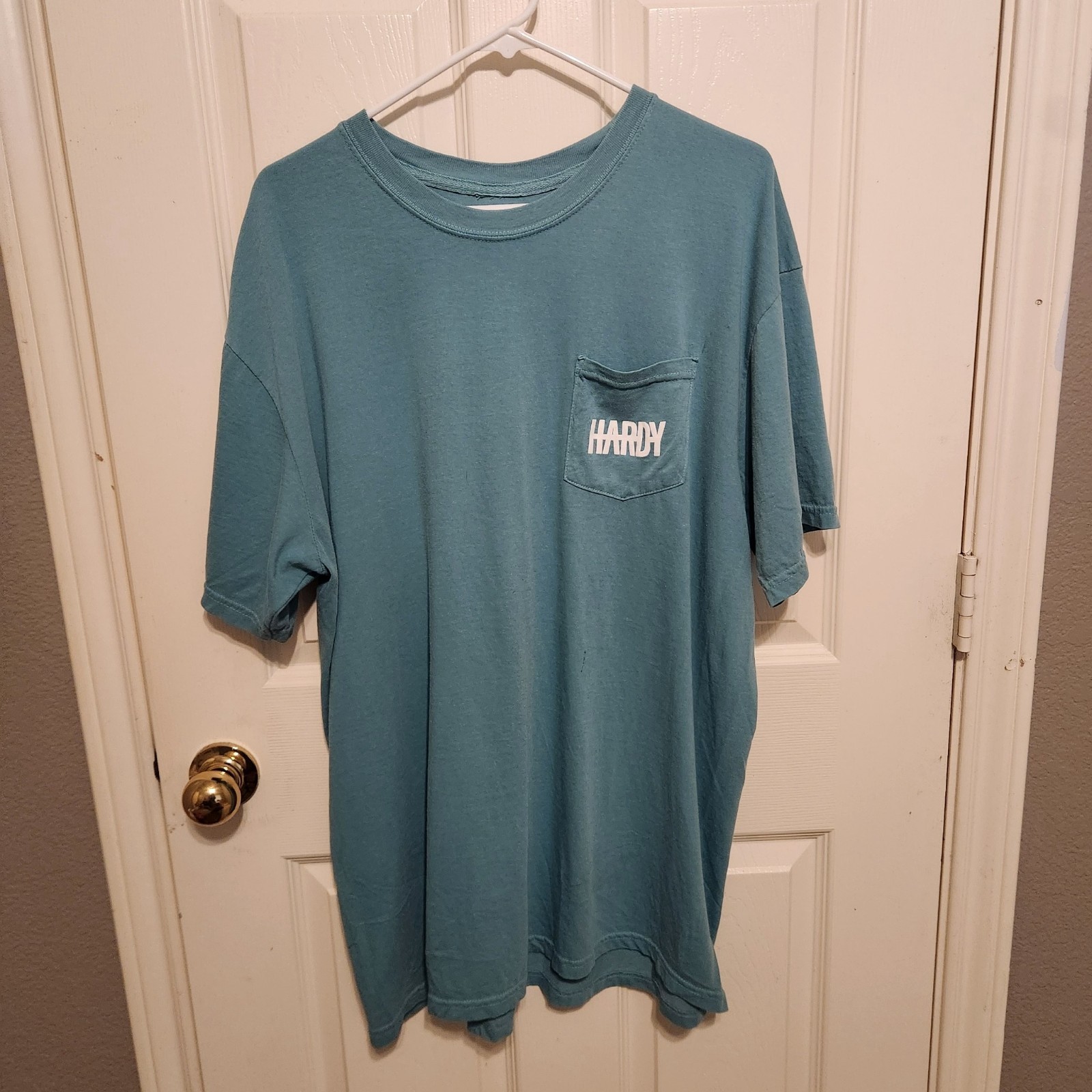 Hardy Sold Out Skull T-Shirt XL Sea Green Short Sleeve Never Worn Tour Shirt gallery