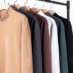 Casual Mock Neck Sweater For Men Half Turtleneck Knit Pullover For Daily Wear