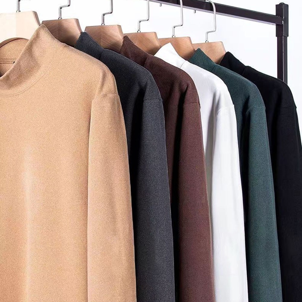 Casual Mock Neck Sweater For Men Half Turtleneck Knit Pullover For Daily Wear gallery