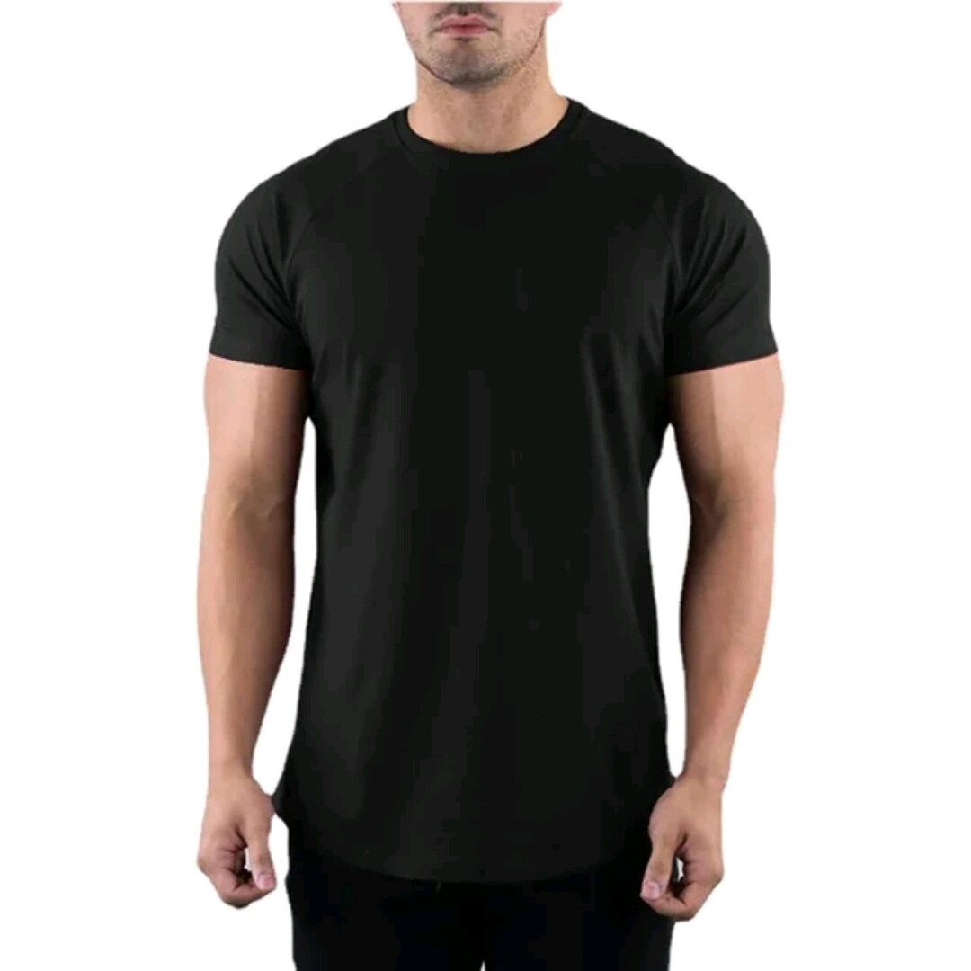 Mens 100% Cotton Black T Shirts High Quality/Soft/Breathable. In Size Large gallery