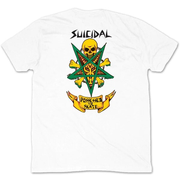 Dogtown Skateboards Shirt Suicidal Skates Possessed to Skate 80s White gallery