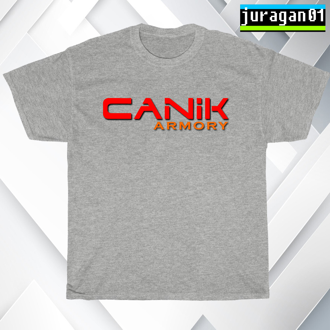 CANIK Superior Firearms Logo Black/Navy/Sport Grey/White Men'sT-Shirt S-5XL gallery