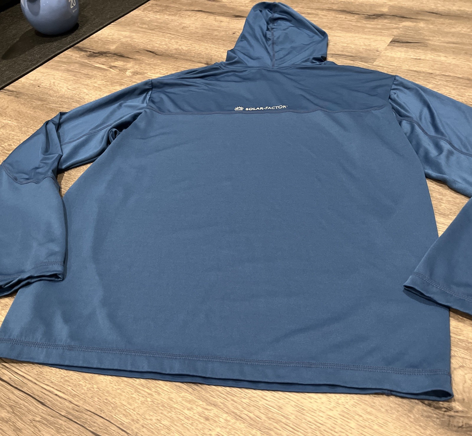 Habit Shirt Mens Medium Blue 40+ Solar Factor Hooded Long Sleeve Pullover gallery