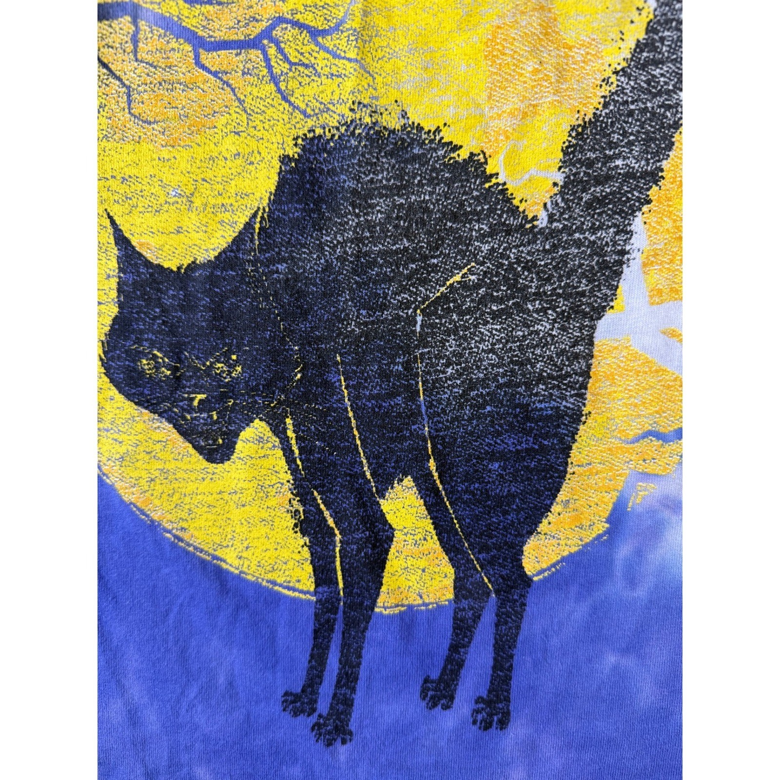 Disney Hocus Pocus Tie Dye Shirt Mens Medium Purple Black Binx Cat Halloween Tee gallery