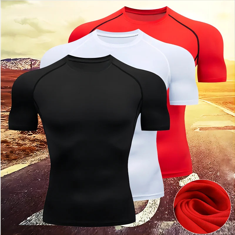 New Men's T Shirt Outdoor Training Fitness Gym Jogging Running Sweatshirt Bat/-M gallery