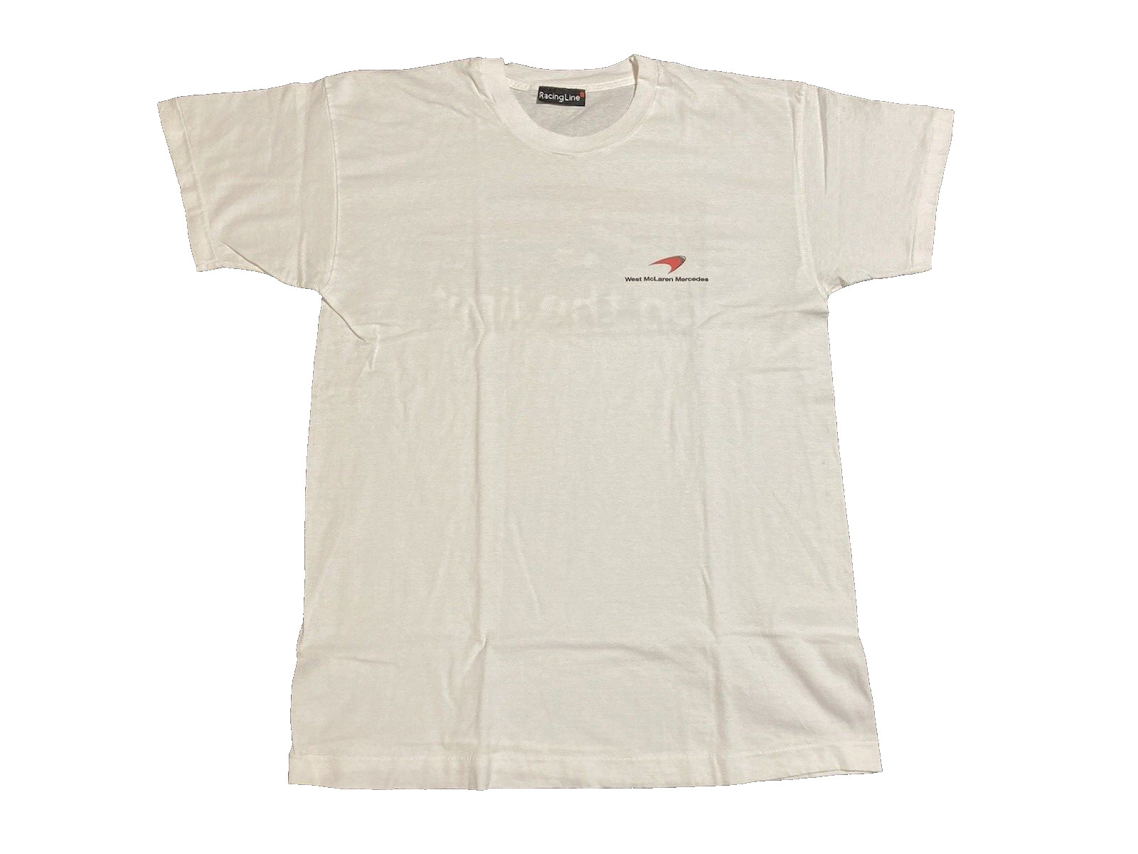 West McLaren Mercedes Formula 1 Racing Team Tee T Shirt Size L White Vintage gallery