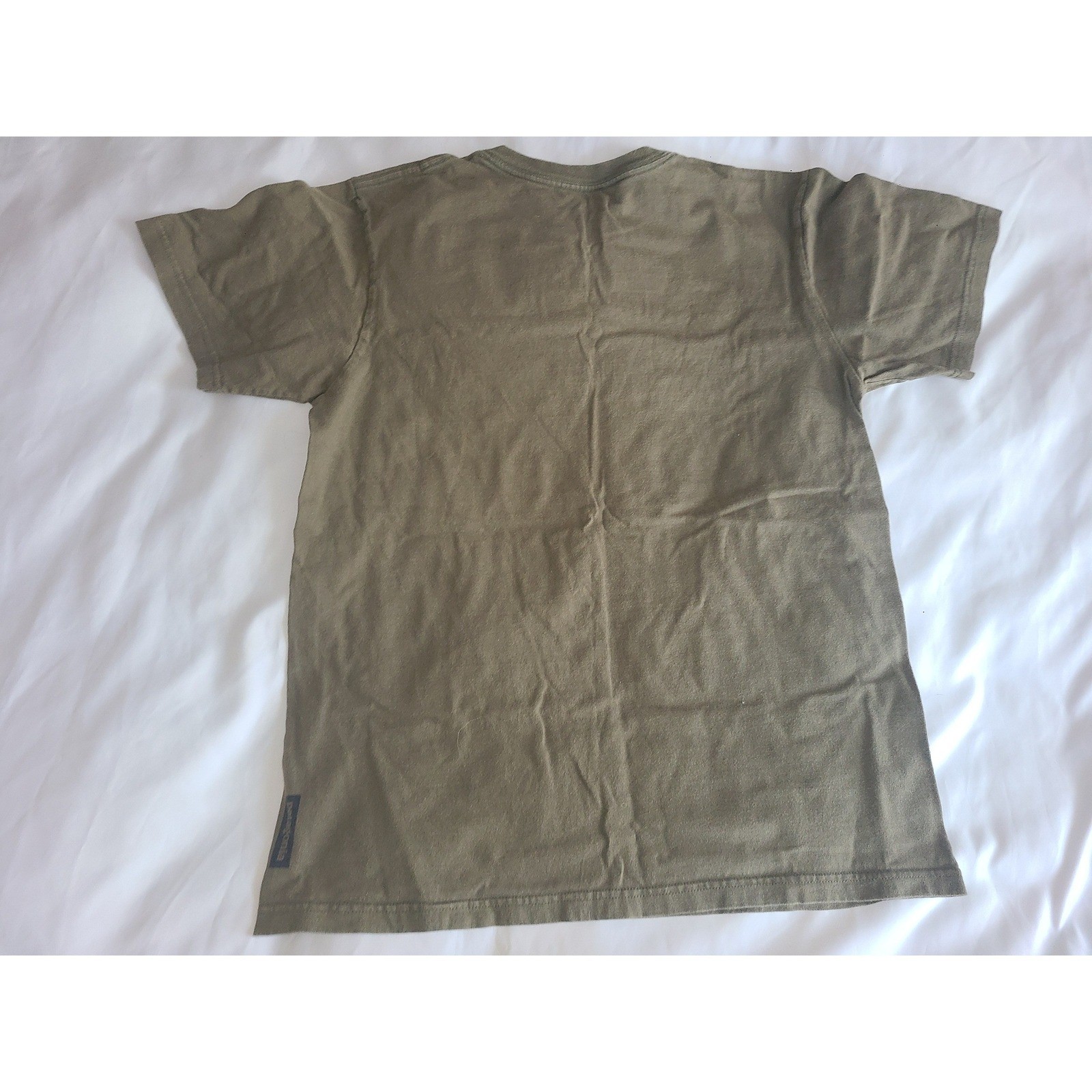 Patagonia Mens Live Simply Guitar Graphic T-Shirt Olive Green Organic Cotton M gallery