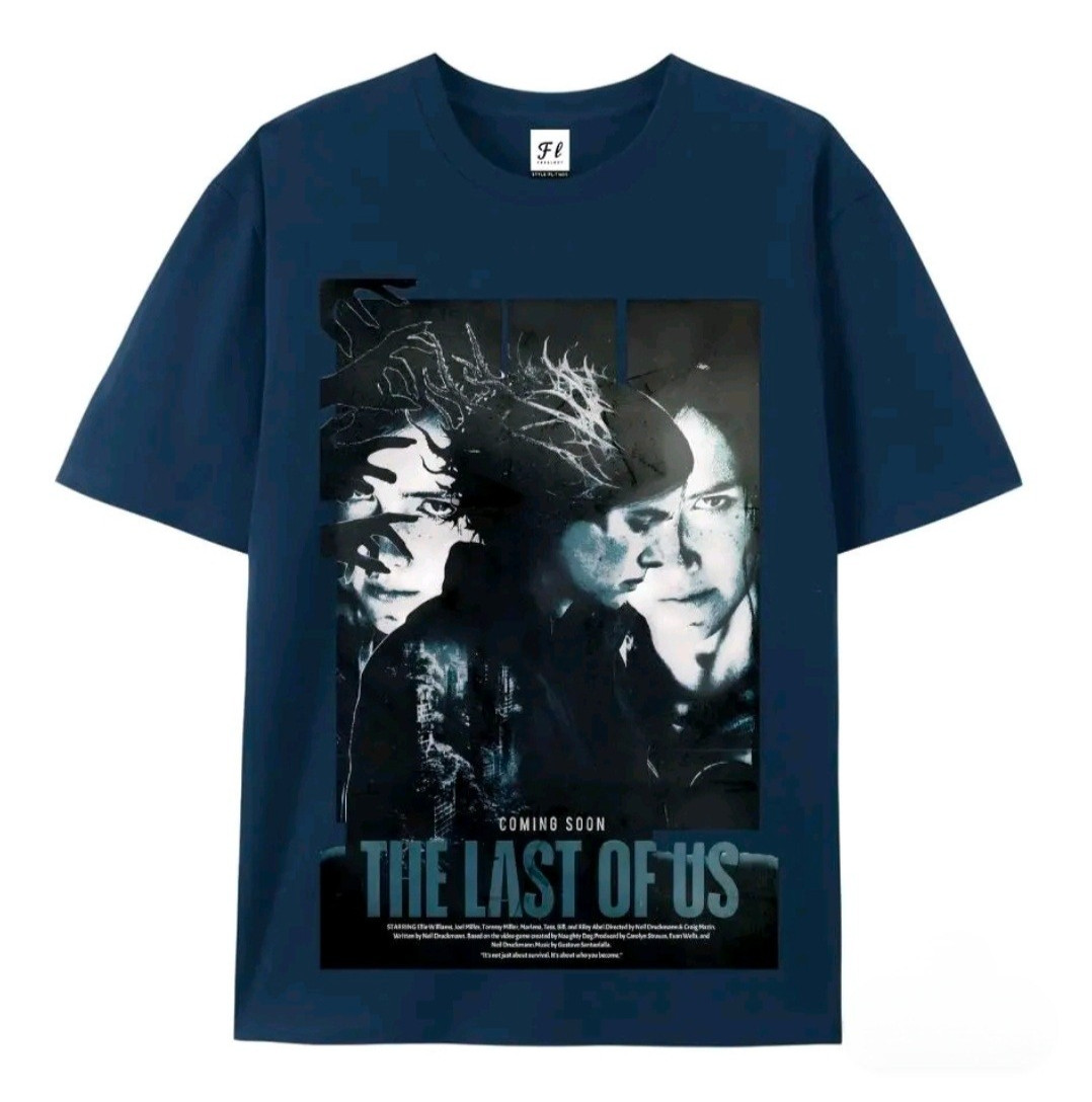 FREELECT X8102 Men's 100% Cotton The Last Of Us Ellie T-Shirt, Navy, 2XL gallery
