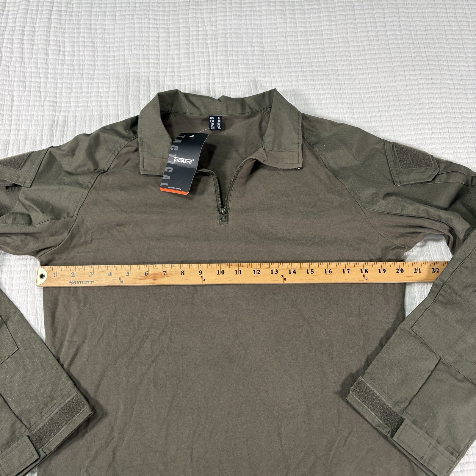 NEW Tacvasen Tactical Shirt Mens Medium Brown Rip Stop Hiking Hunting Combat gallery