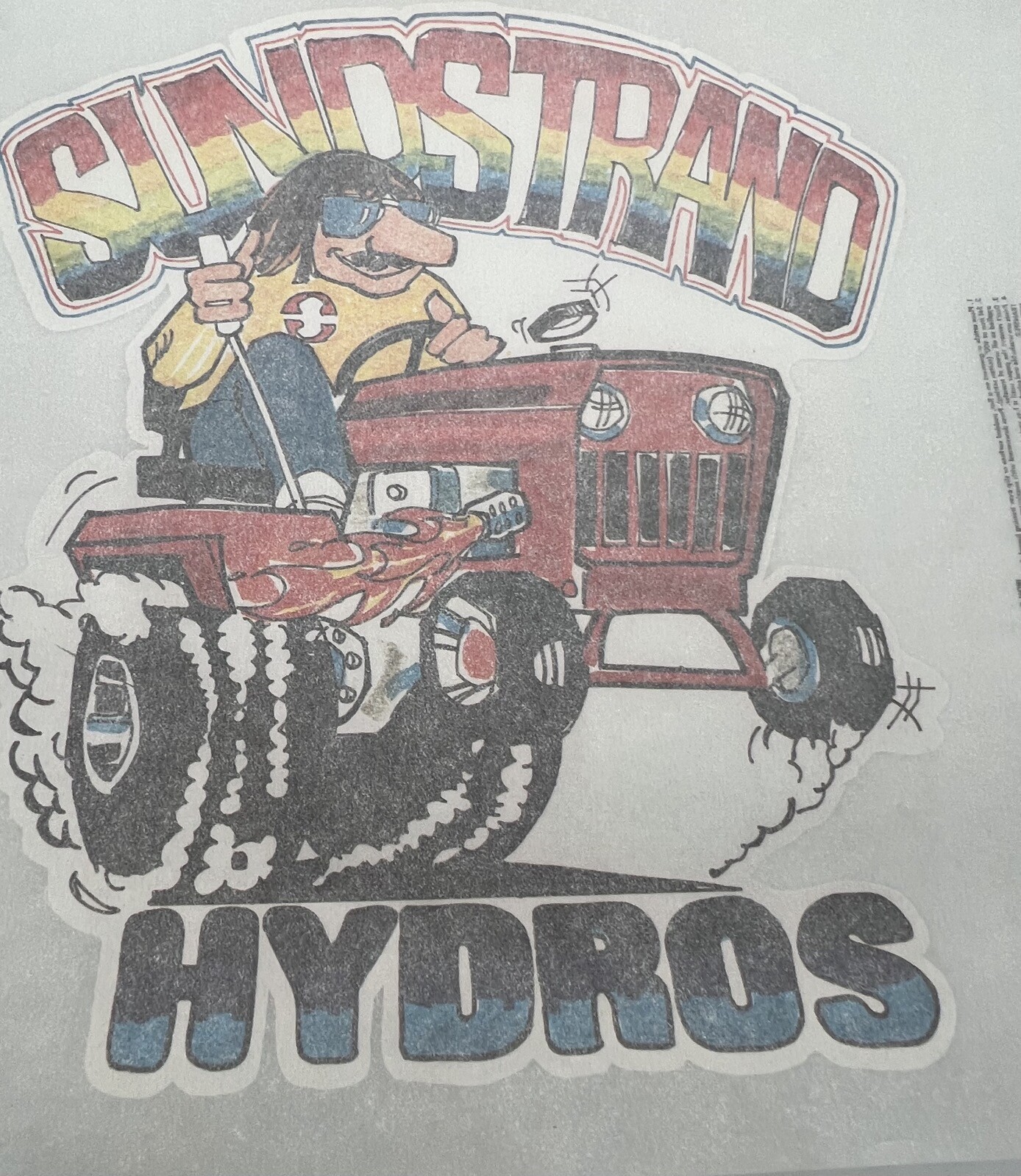 Vintage 80s Funny Retro Redneck Tractor Pull Iron On Transfer Sundstrand hydros gallery