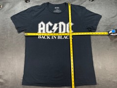 Official Merchandise AC/DC ACDC Back In Black Concert Tour XL Rock Shirt Black