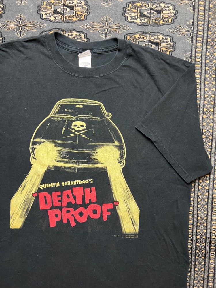 Vtg Death Proof Quentin Tarantino Double Sided Graphic Shirt Size XL