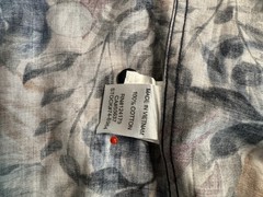 Johnston & Murphy Printed Floral Men’s Shirt Navy Watercolor Long Sleeve Size L