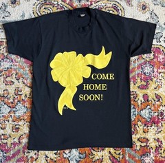 Screen Stars Best XL Black Graphic Tee Yellow Ribbon Come Home Soon Made USA