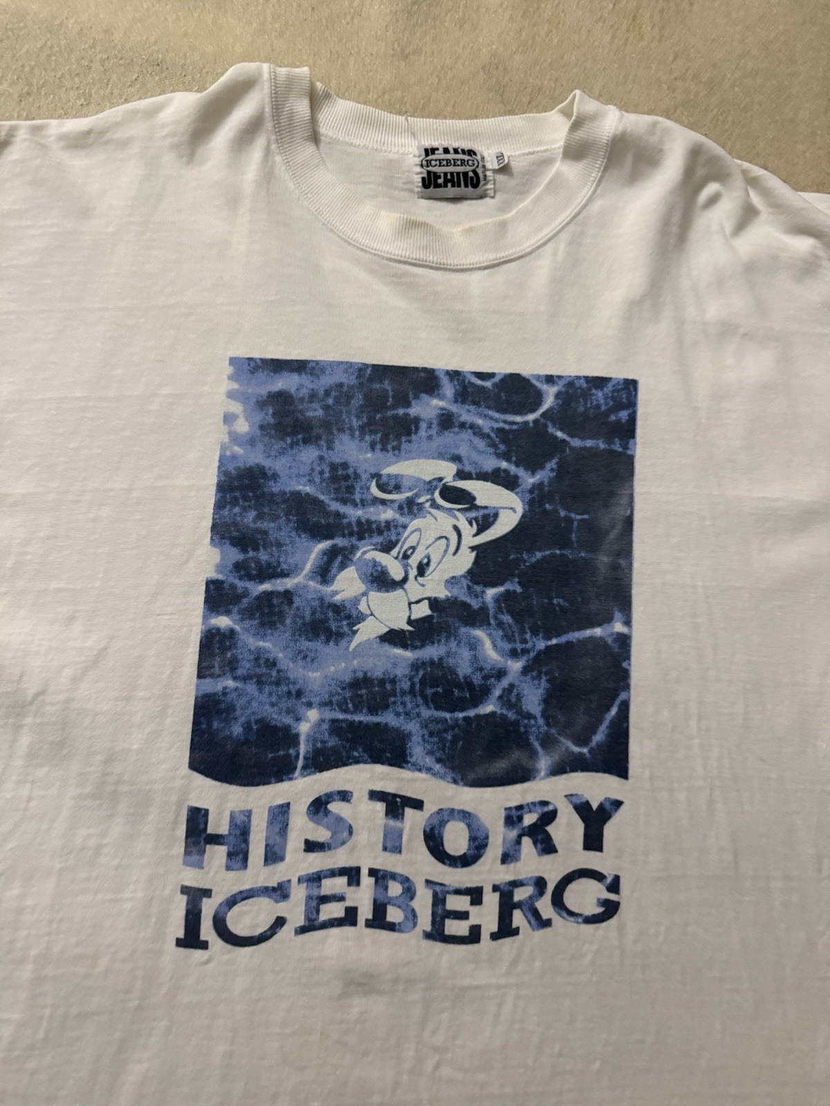 Vintage 90s Y2K Iceberg Jeans History Made In Italy Graphic Shirt Size 2X XXL gallery