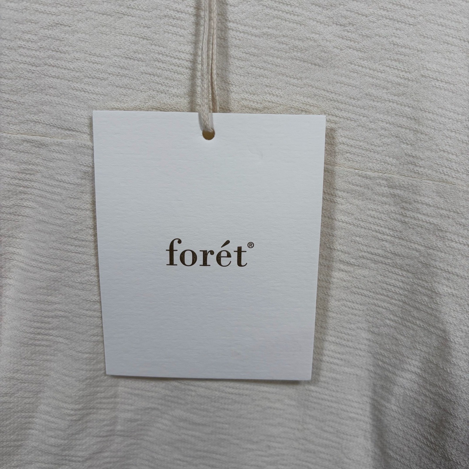 Foret Blaze Long Sleeve Shirt Men Medium Cloud White Blue Stripe Textured Tee gallery