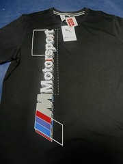 PUMA BMW MOTORSPORT MMS ESSENTIAL VERTICAL & BACK LOGO SHIRT MEN’S SIZE XL, NWT!