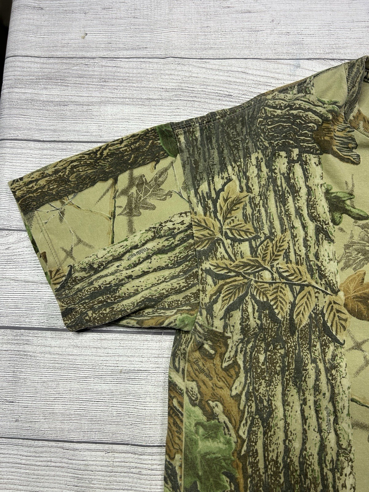 Vintage Jerzees Outdoors Realtree Camo Pocket T Shirt Size Large Camouflage Hunt gallery