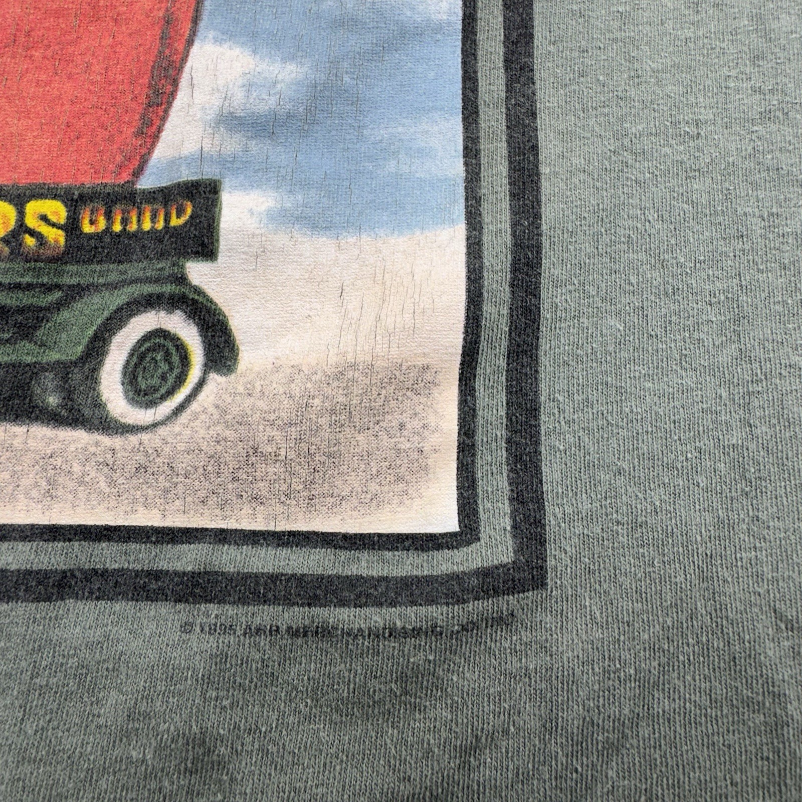 Vintage Allman Brothers Shirt Mens XL Green 1995 Eat Peach Peace Tour Concert gallery