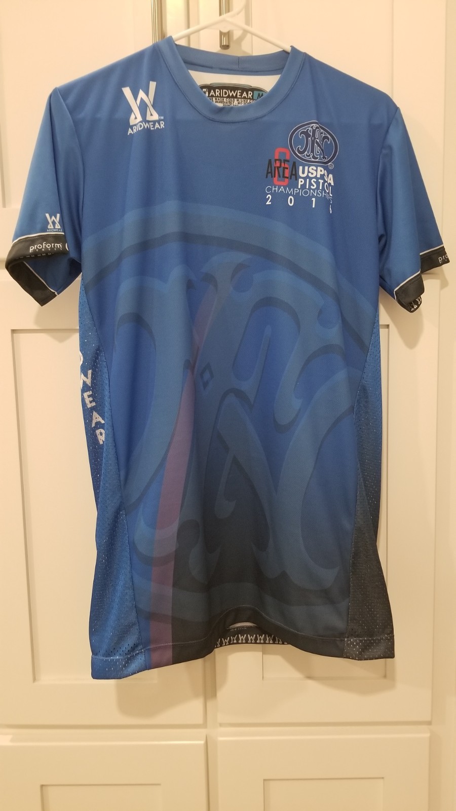 2016 USPSA Pistol Championships Shirt Area 6 Size Med Blue Breathable Quick Dry gallery