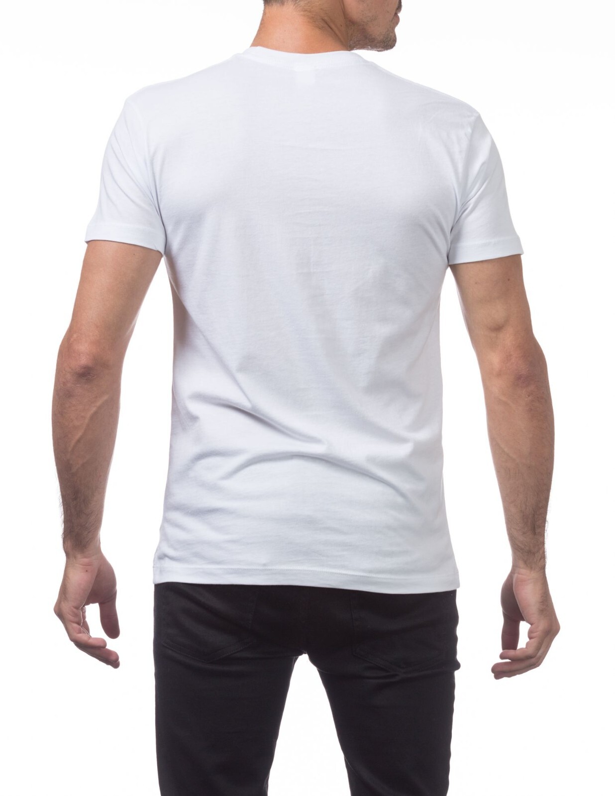 PRO CLUB MENS LIGHTWEIGHT T SHIRTS 4 X-Large BLK WHITE gallery