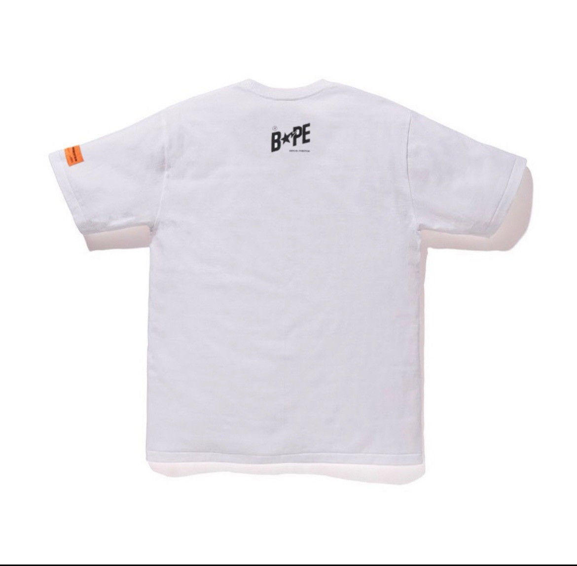 A Bathing Ape BAPE x Heron Preston White Logo Graphic Print T-Shirt Size L gallery