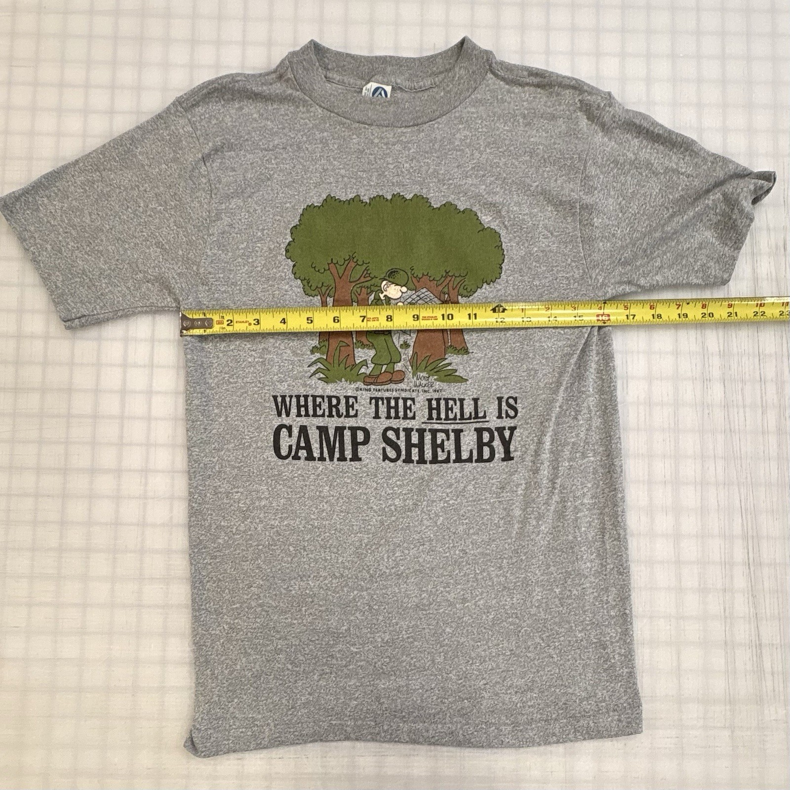 Vintage 1982 Beetle Bailey Camp Shelby Comic Shirt USA Single Stitch Size Medium gallery