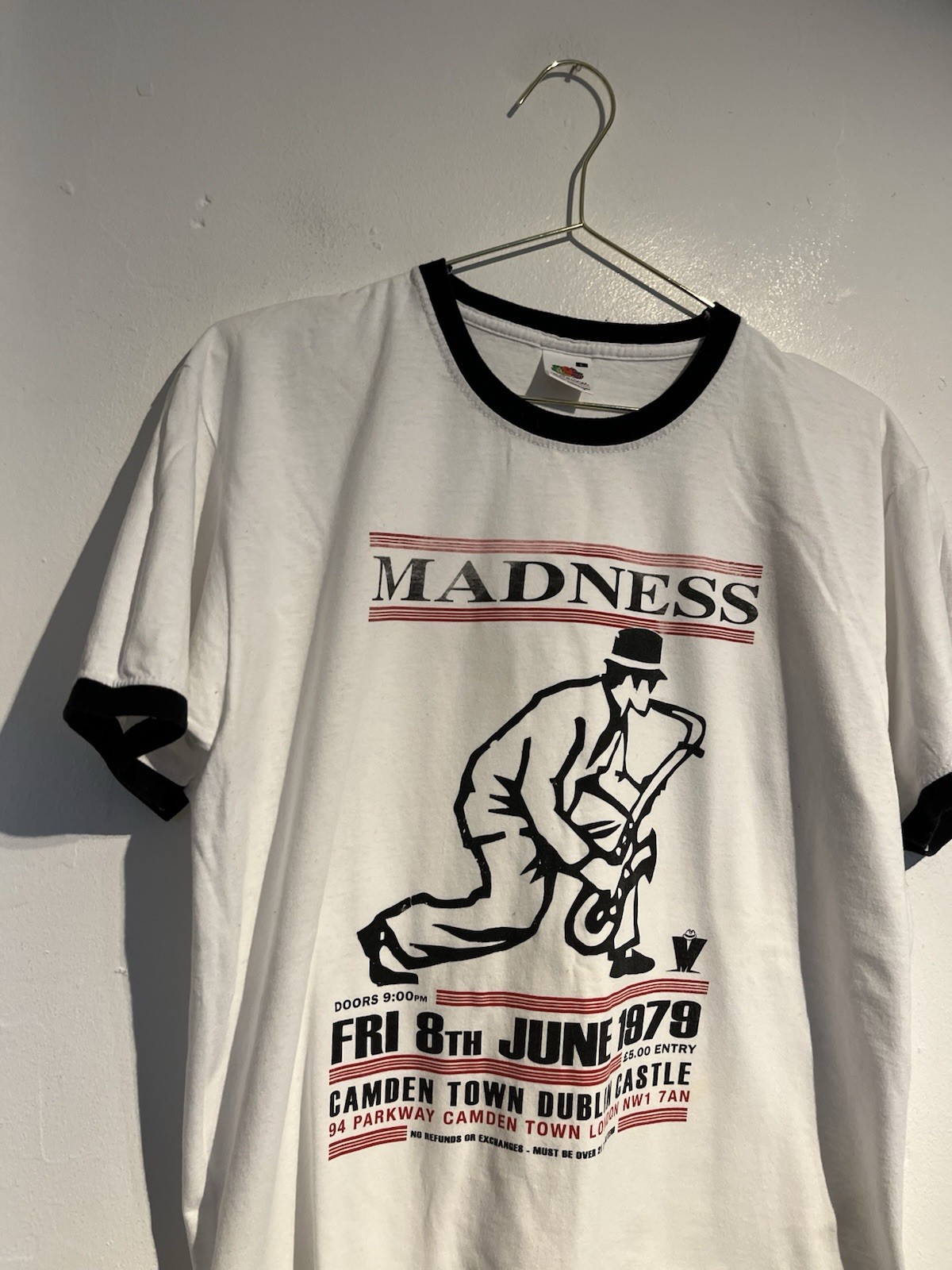 Madness Shirt Large White Ringer 2tone Tour Ska Rock Pop Band Concert Gig gallery