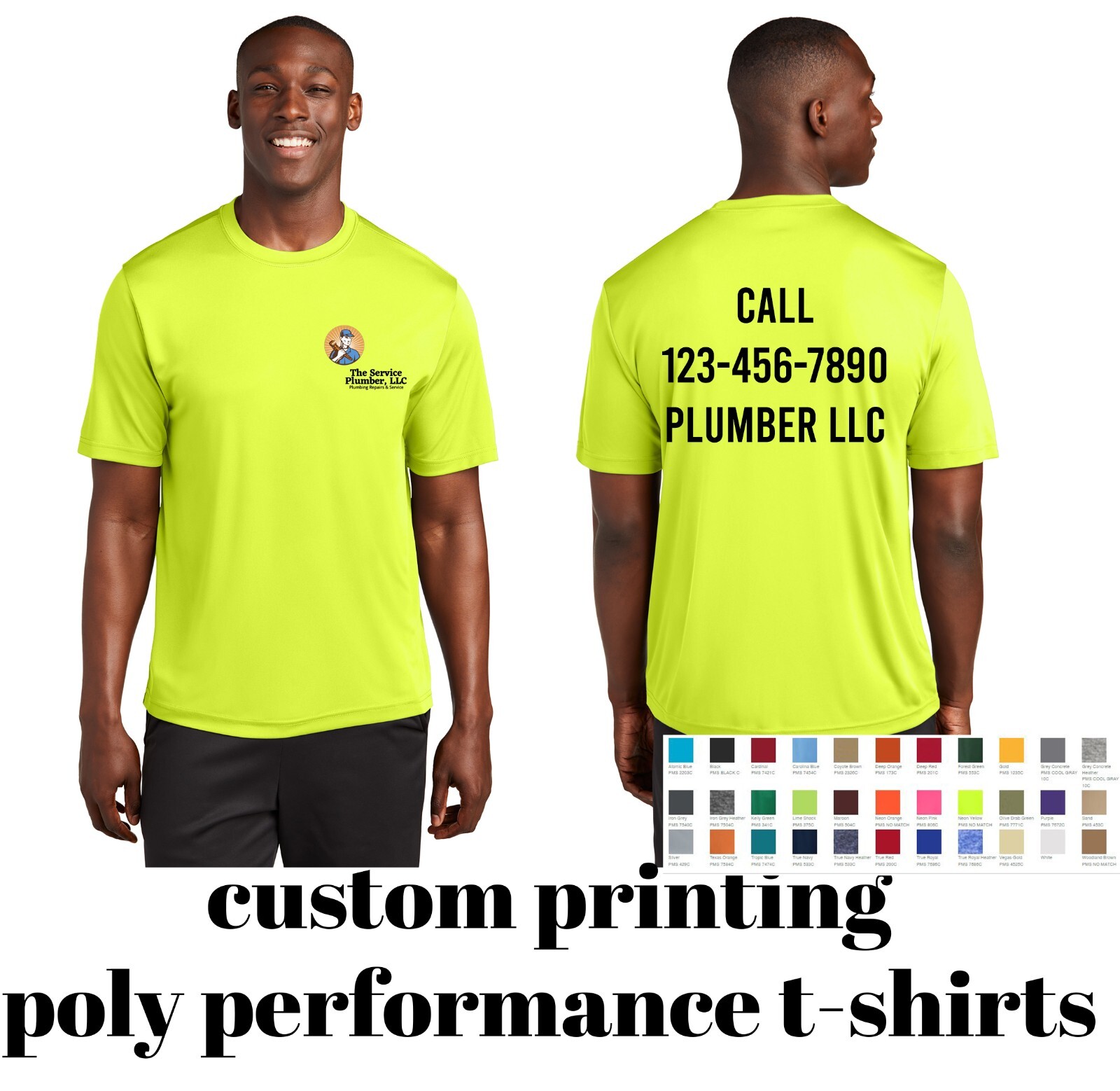 Ink Stitch Design Your Own Custom Logo Photo Texts Poly Performance Unisex Tees gallery