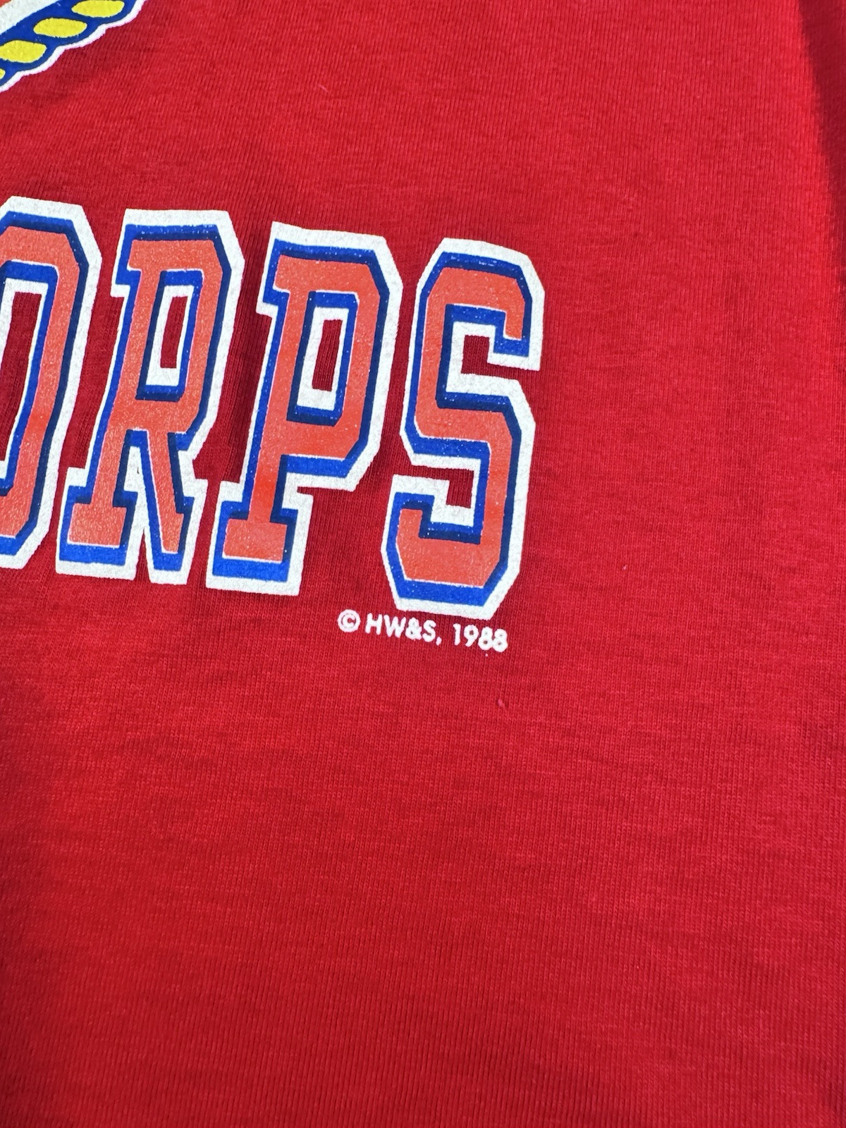Vintage 80’s US MARINE CORPS T-Shirt Sz Small USMC Military Single Stitch Red gallery