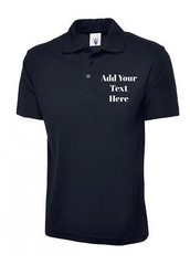 UNEEK Polo Shirt Custom Embroidered | Personalised Name Text | Unisex | Gift UK