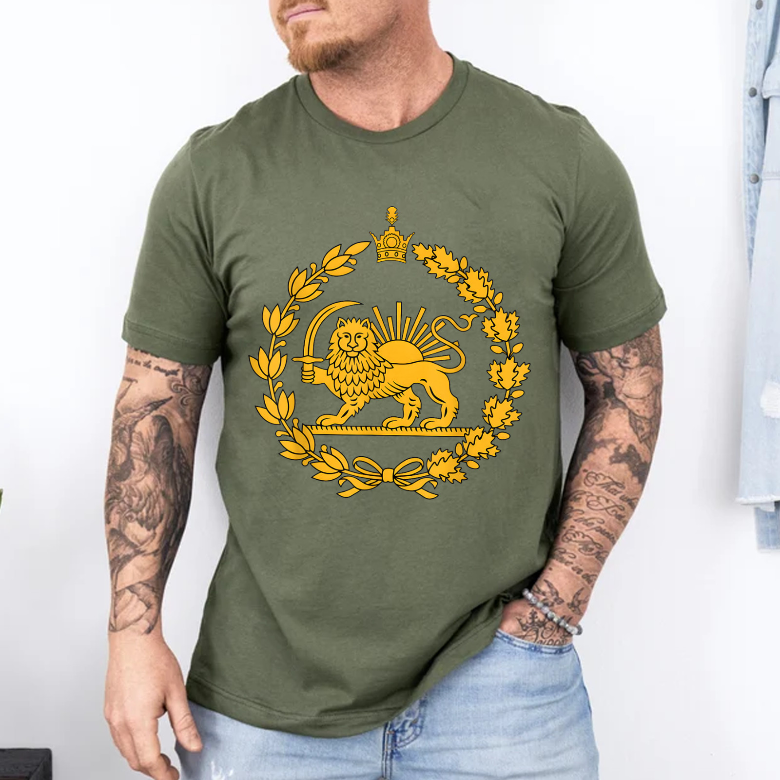 Lion and Sun Iran Persian Flag Iran Shir o Khorshid Graphic T-Shirt gallery