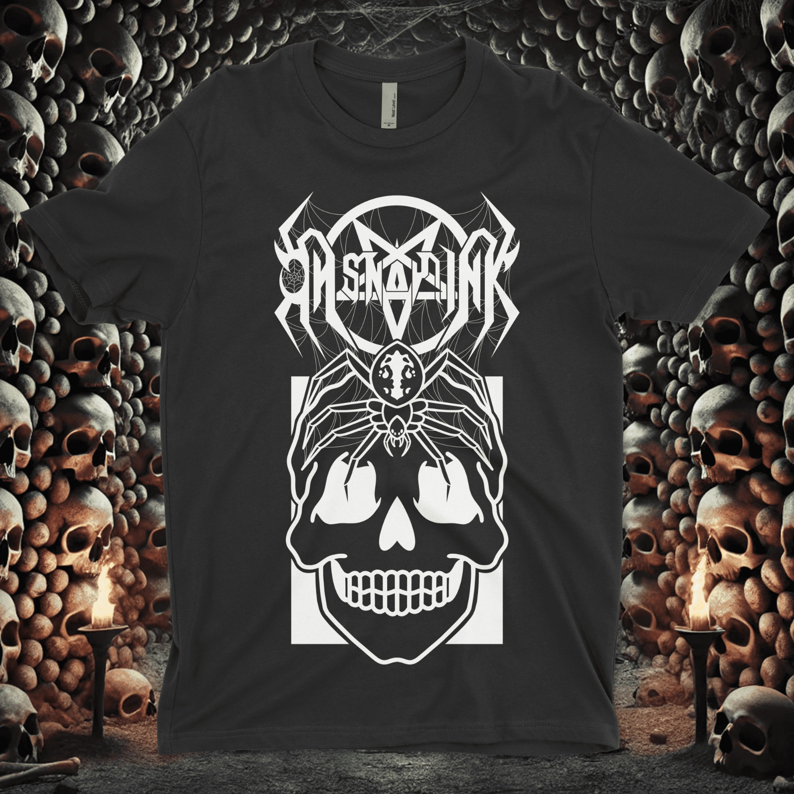 Catacomb | Death Metal Logo Graphic T-Shirt by OH Snap! Ink gallery