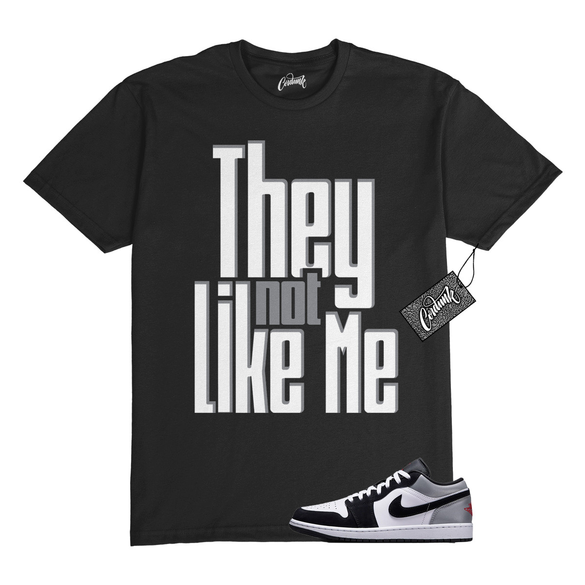 1 Black Matte Silver White Fire Red T Shirt Match NLM gallery