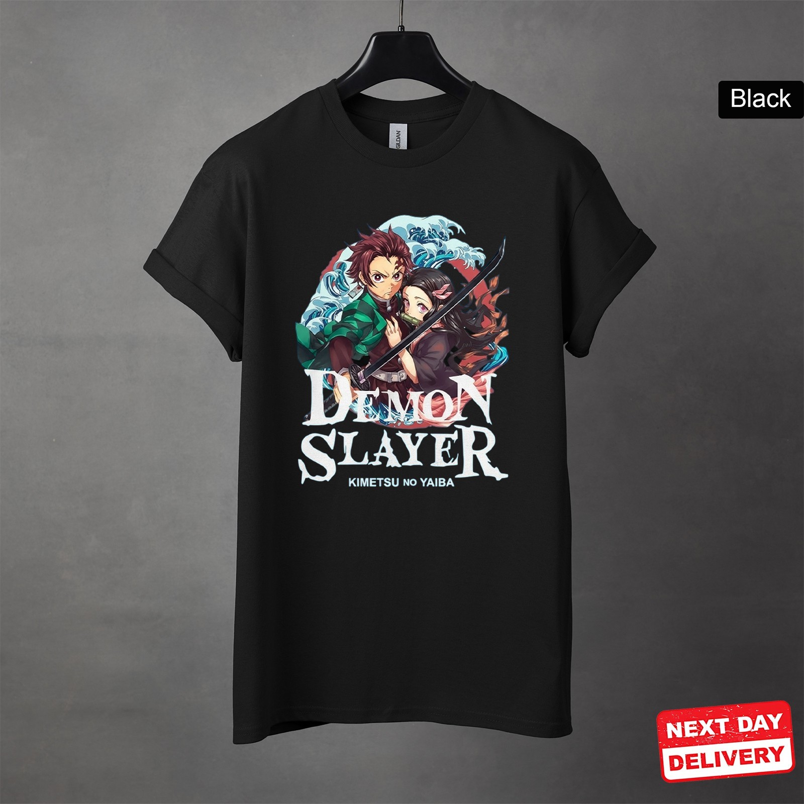 Demon Slayer Tanjiro & Nezuko T-Shirt – Kimetsu no Yaiba Anime Graphic Tee gallery