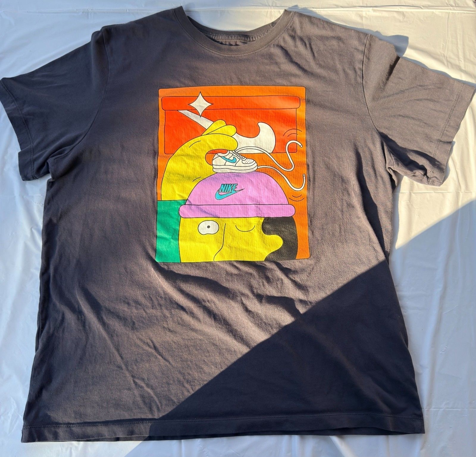 Nike Sportswear Animation Sneakerhead Graphic Tee Charcoal Gray FJ1099-060 Men's gallery