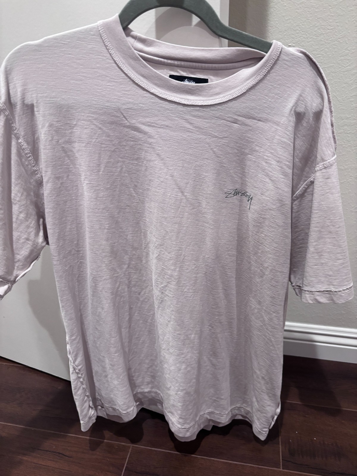Stussy Lazy Tee Size M In Bone Color T-Shirt