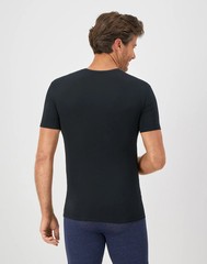 Hanes Perfect Flex Men’s Tee, Black Crewneck Undershirt, 1-Pack