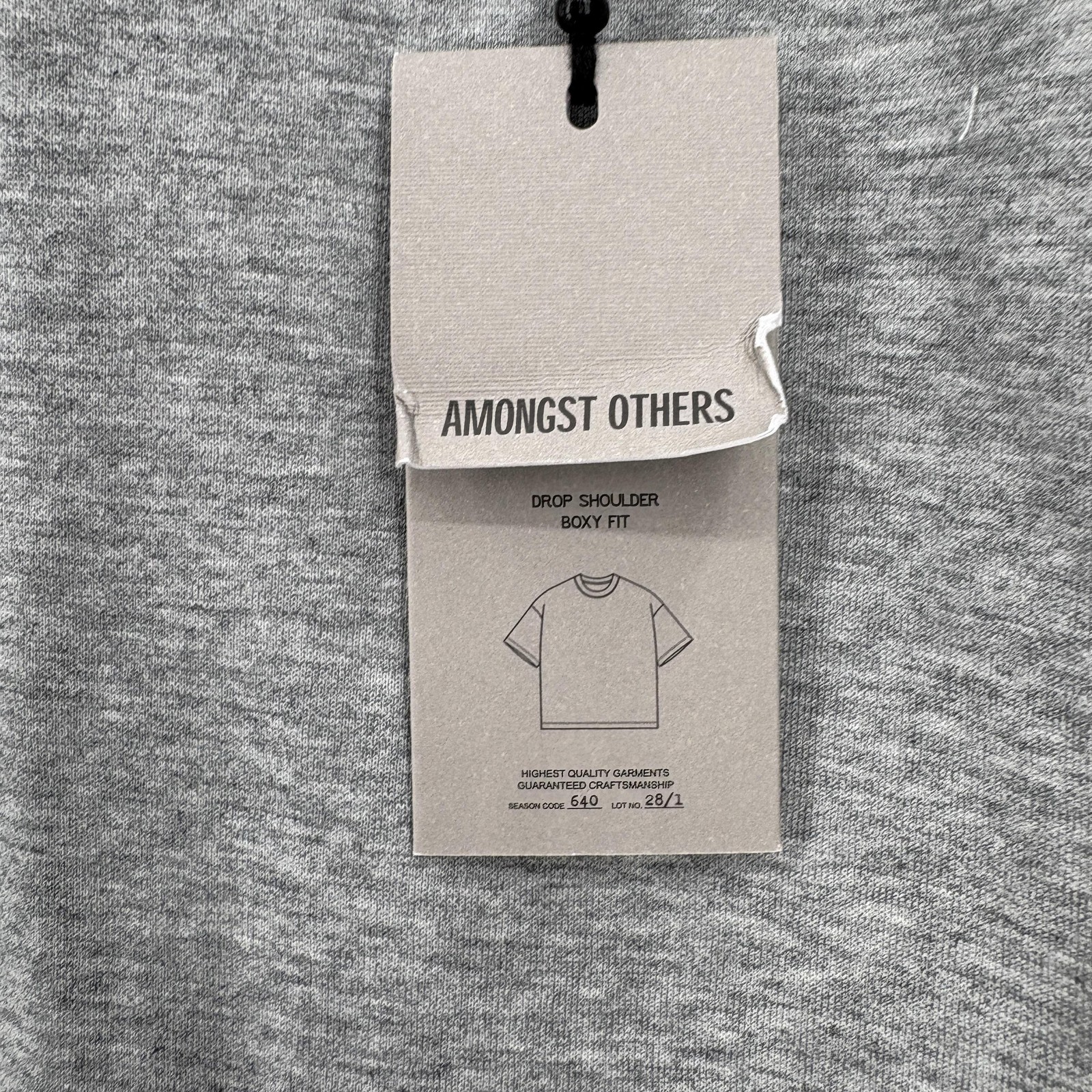 Amongst Others Shirt Mens Small Gray Drop Shoulder Boxy Fit Crewneck Tee NWT gallery