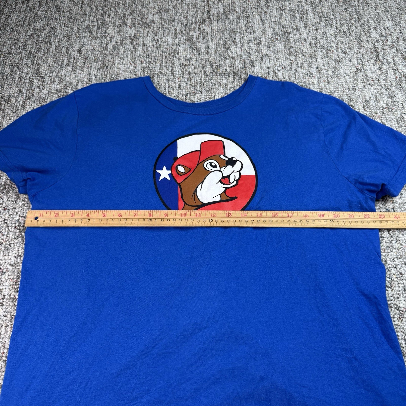 Buc-ee’s Shirt Unisex Size XL Don't Mess With Texas Beaver Short Sleeve Blue gallery