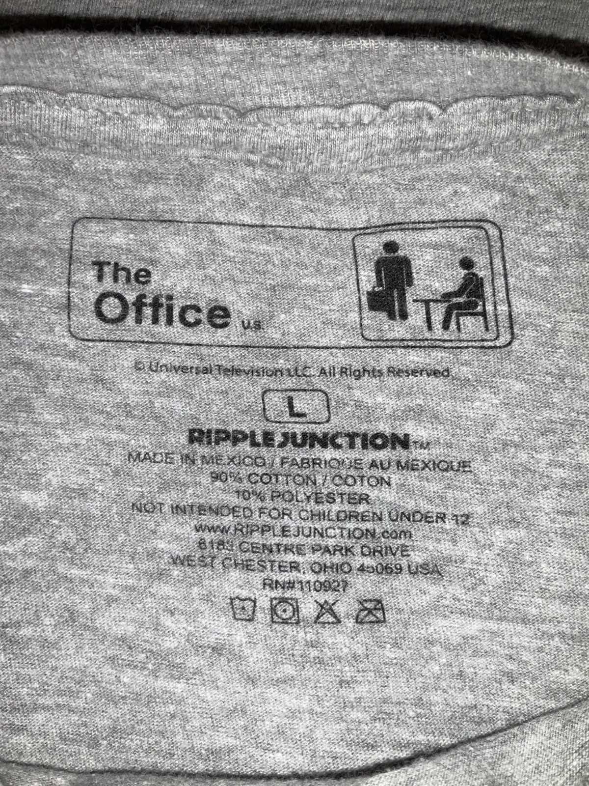 The Office Short Sleeve T-Shirt Men's Large Gray gallery