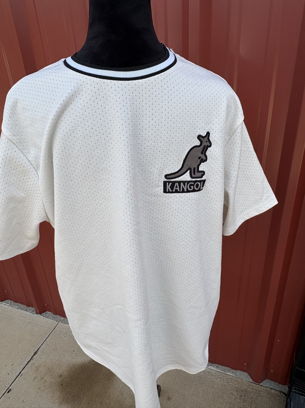 Vintage Kangol Ringer Jersey Shirt Y2K Mesh Sz Large Kangaroo Street Wear gallery
