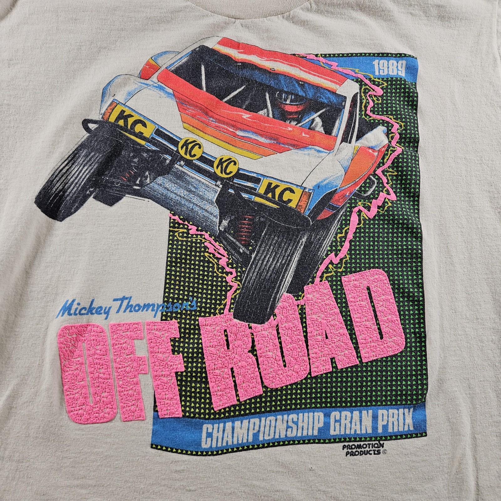 Vintage Stedman Shirt Mens XL White Mickey Thompson Off Road Graphic Tee 80s gallery